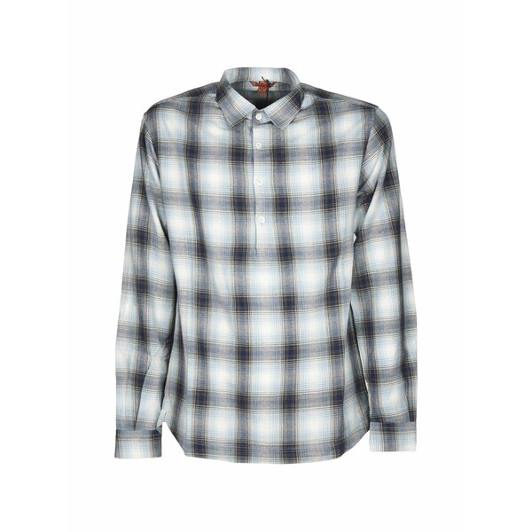 バレナ メンズ プルオーバー トップス Plaid button shirt White