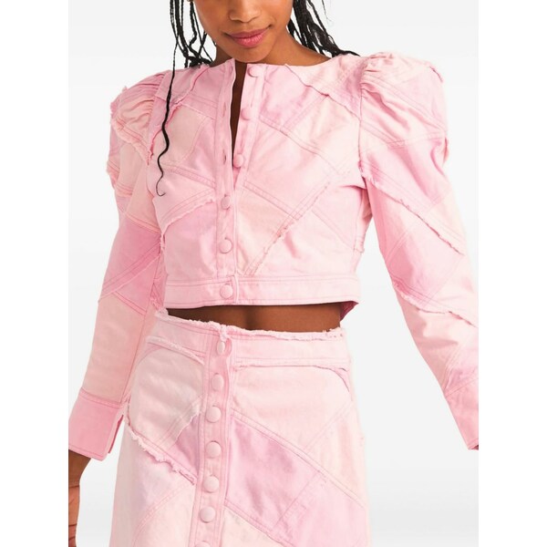 ラブスハックファンシー レディース 上衣＆上衣 アウター Eleora buttoned cropped jacket Pink