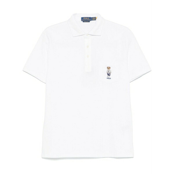 ラルフローレン メンズ スポーツシャツ トップス Polo bear-patch polo shirt White
