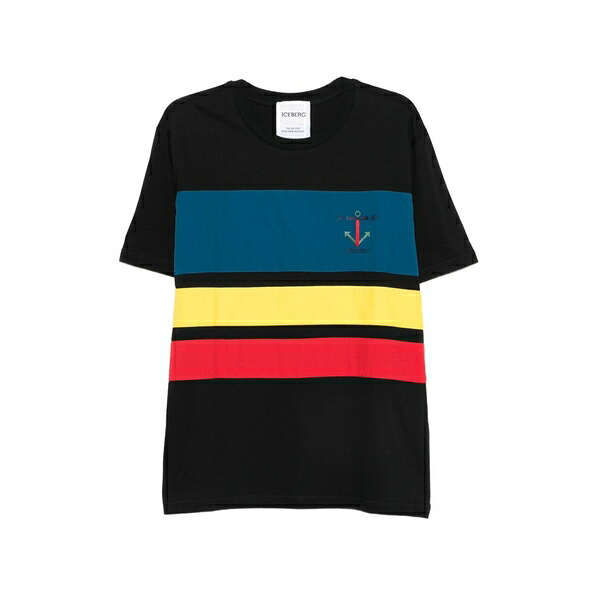 アイスバーグ レディース Tシャツ トップス Striped t-shirt Black｜asty 36,270円