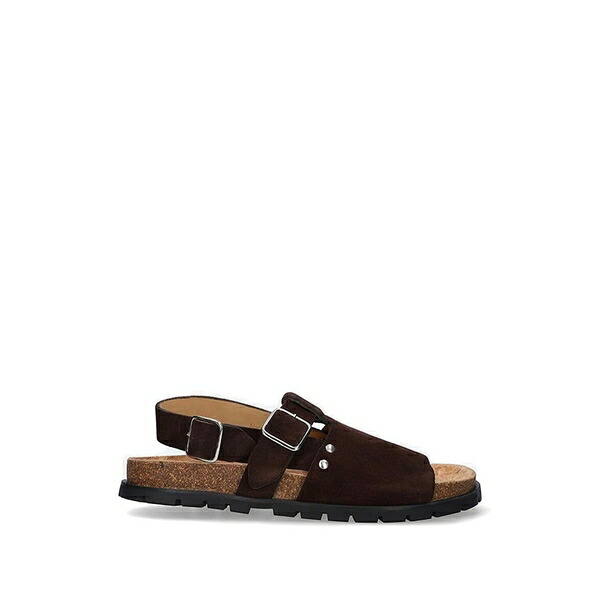 アーペーセー レディース サンダル シューズ Suede flat sandals Brown