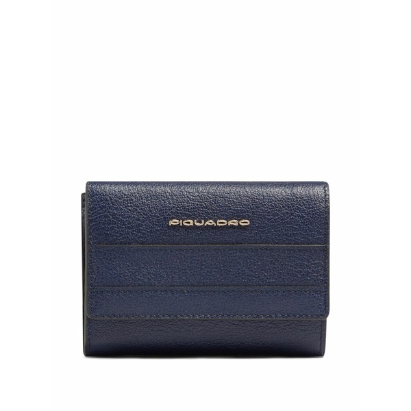 ピークアドロ  レディース 紙入れ 付属品 Leather trifold wallet Blue