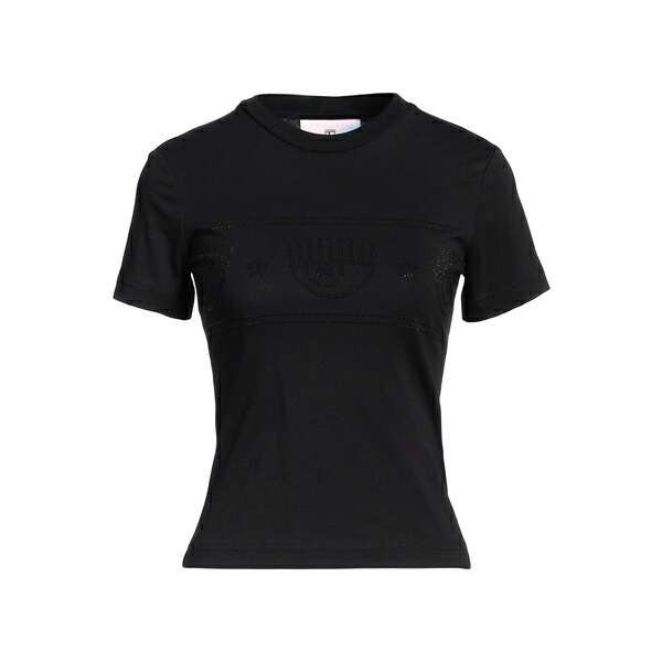 【送料無料】 シアラフェラーニ レディース Tシャツ トップス T-shirts Black|asty