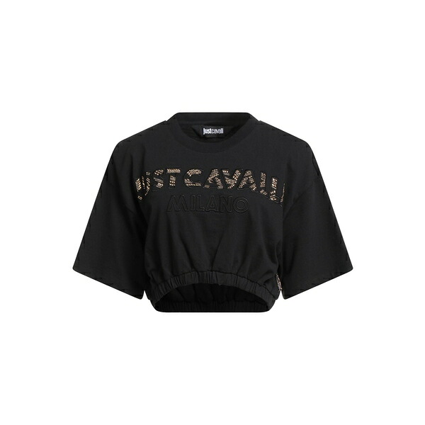 【送料無料】 ロベルトカヴァリ レディース Tシャツ トップス T-shirts Black