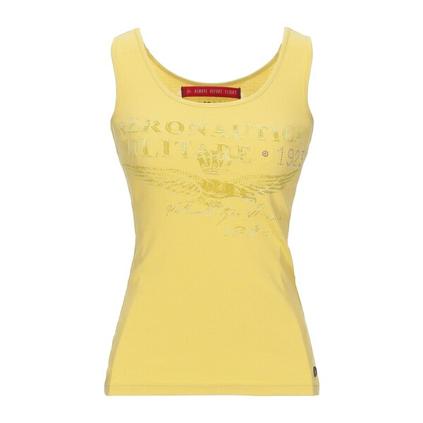 【送料無料】 アエロナウティカ ミリターレ レディース Tシャツ トップス Tank tops Yellow｜asty