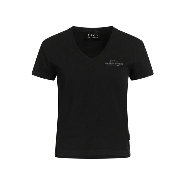 【送料無料】 ジョン リッチモンド レディース Tシャツ トップス T-shirts Black