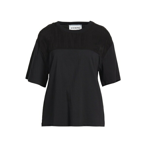 【送料無料】 アイスバーグ レディース Tシャツ トップス T-shirts Black｜asty 27,170円