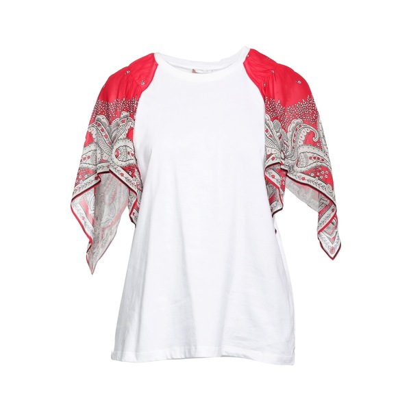 【貨物輸送無料】 ツイン仕掛ける レディース プルオーバー トップス T-shirts White