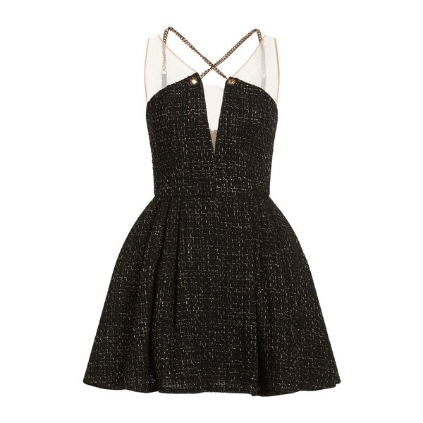 【送料無料】 エリザベスフランキ レディース ワンピース トップス Mini dresses Black｜asty
