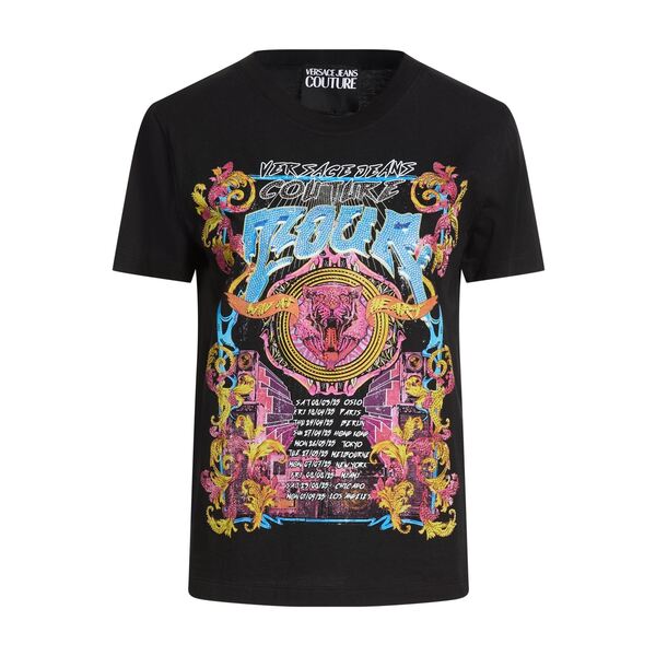 【貨物輸送無料】 呼びりん探し回る レディース プルオーバー トップス T-shirts Black