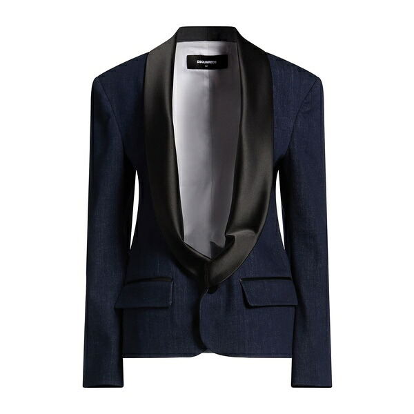 【送料無料】 ディースクエアード レディース ジャケット&ブルゾン アウター Blazers Blue|asty
