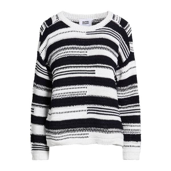 【送料無料】 アルファス テューディオ レディース ニット&セーター アウター Sweaters Black|asty