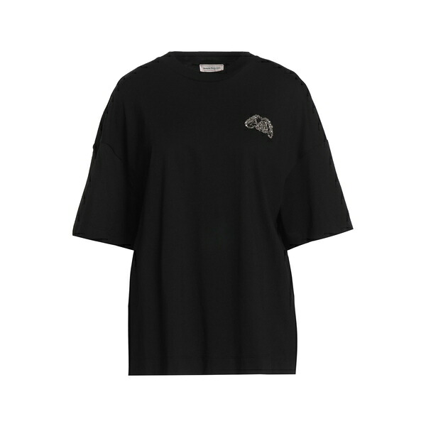 【貨物輸送無料】 マックイーン レディース プルオーバー トップス T-shirts Black