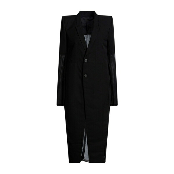 【貨物輸送無料】 リックオウエンス レディース 上衣＆上衣 アウター Overcoats \u0026 Trench Coats Black