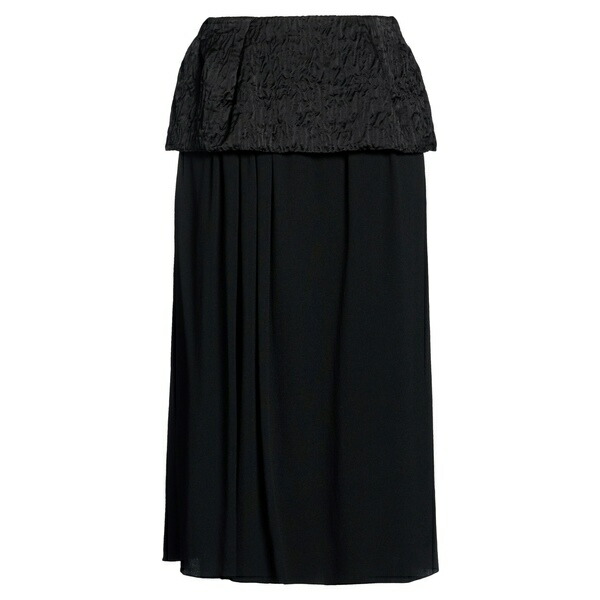 【貨物輸送無料】 ランバン レディース スコート ボトムス Midi skirts Black レディースファッション-ボトムス