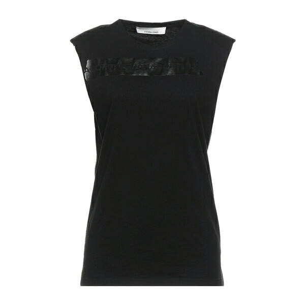 【送料無料】 リビアナコンティ レディース Tシャツ トップス T-shirts Black