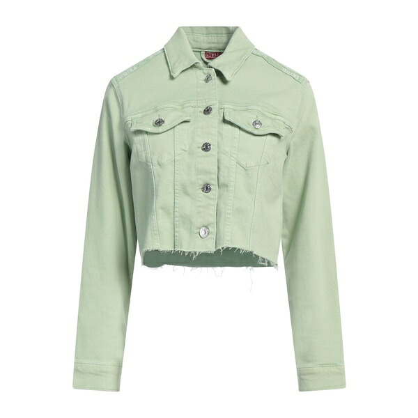 【送料無料】 ゲス レディース ジャケット&ブルゾン アウター Denim outerwear Green|asty