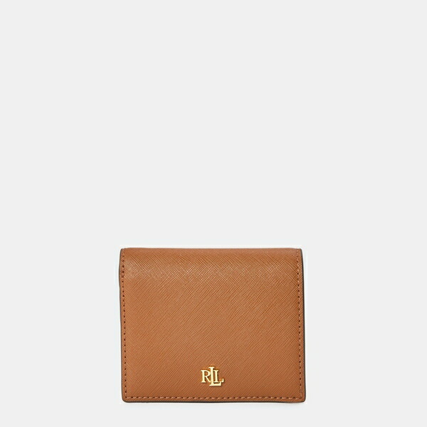 ☆新品☆LAUREN　RALPHLAUREN　レザー三つ折り財布　ベージュ RALPH LAUREN｜ペブルド スモール Cameryn フラップ ウォレット