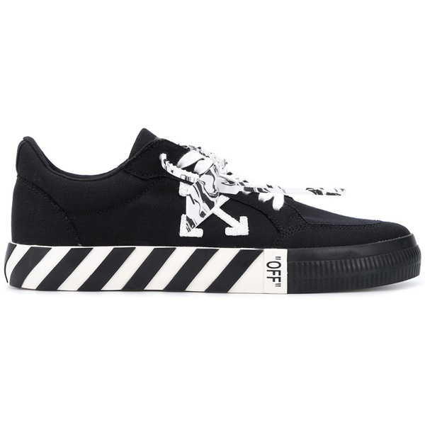 OFF-WHITE オフホワイト メンズ スニーカー  【Off-White Logo Patch Low Top Black】  サイズ US_M_13 Black