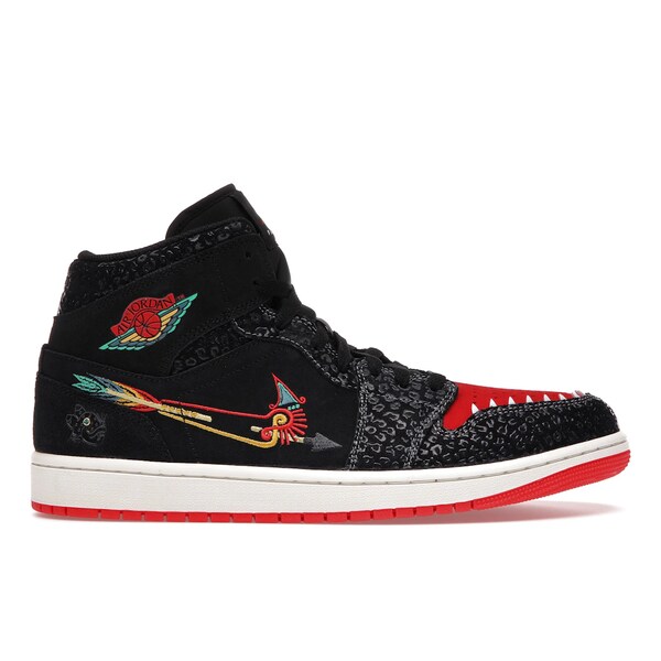 Jordan ジョーダン メンズ スニーカー  【Jordan 1 Mid SE Siempre Familia】  大きさ US_6.5(24.5珊) Black/Sail-Roma Green-Chile Red