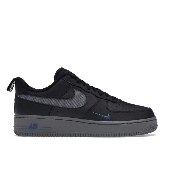 Nike ナイキ メンズ スニーカー  【Nike Air Force 1 Low Black Royal Carbon Fiber】  大いさ US_7(25.0糎) Black/Black/Hyper Royal/Grey