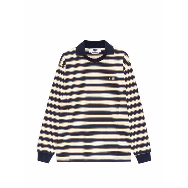 エムエスジイエム メンズ プルオーバー トップス Striped long-sleeve t-shirt Blue