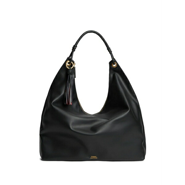 トミー ヒルフィガー レディース ショルダーバッグ バッグ Tassel-detail shoulder bag Black｜asty 67,540円
