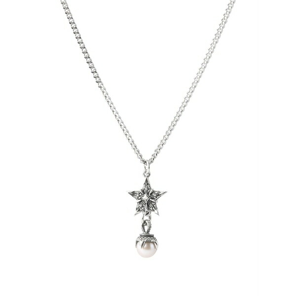 エマニュエレ ビコッキ メンズ 首飾り・チョー鉄道車両 付属品 Stella pearl-pendant necklace Silver