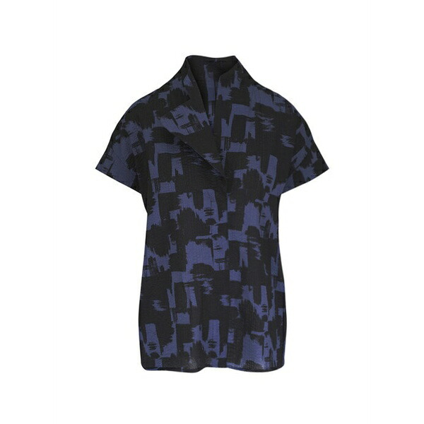 ゼロ マリア コルネホ レディース シャツ トップス Brushstroke ripple blouse Black｜asty