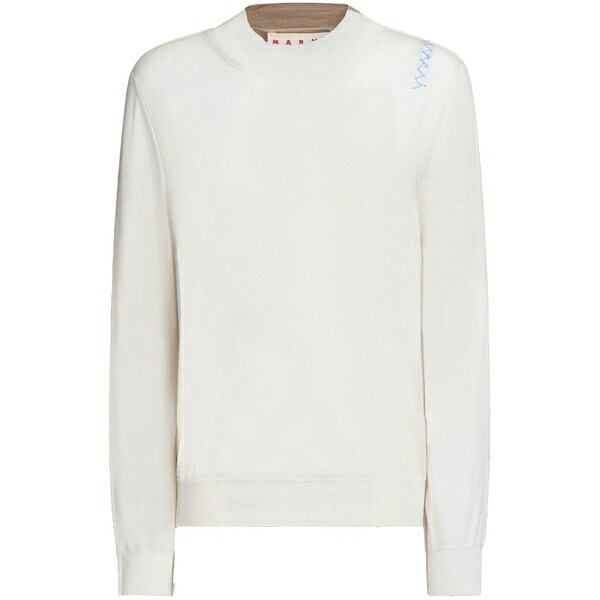 マルニ レディース 編み物\u0026プルオーバー アウター Colourblock sweater White