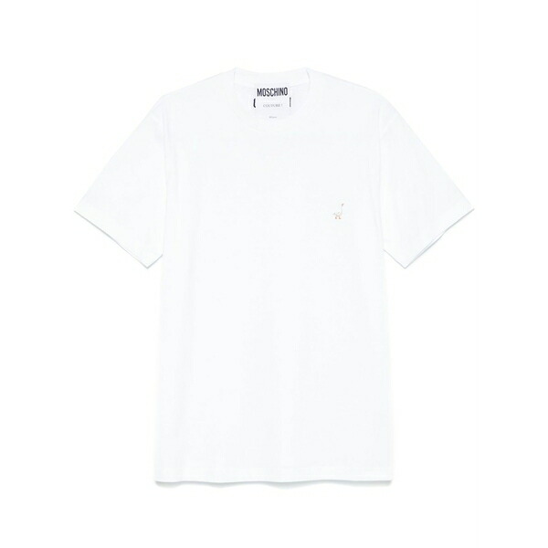 モスキーノ メンズ プルオーバー トップス Goose-embroidery t-shirt White