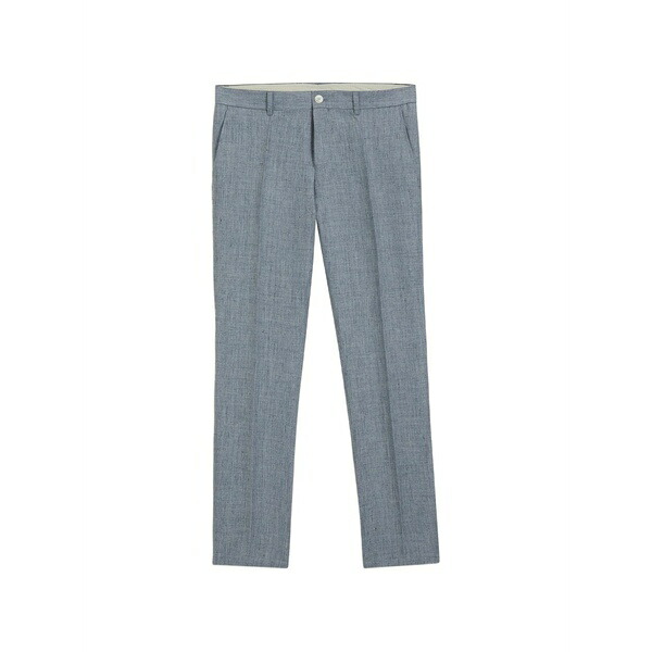 元締め メンズ 心地好いズボン下 ボトムス Marl-effect tailored trousers Blue