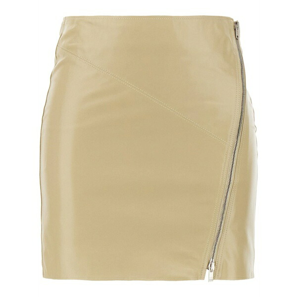 イザ呼びりん マラン レディース スコート ボトムス Jeanne leather skirt Neutrals