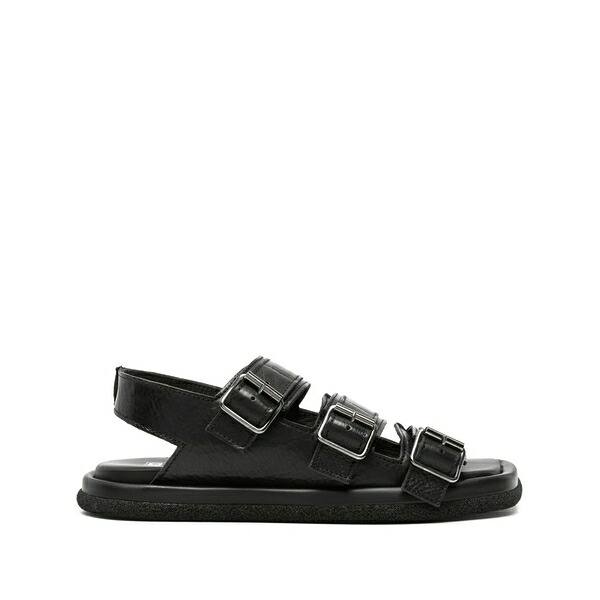 モマ レディース サンダル シューズ Lux buckled leather sandals Black
