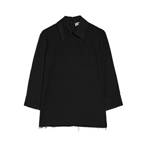 ジル・サンダー レディース シャツ トップス Wool blouse Black|asty