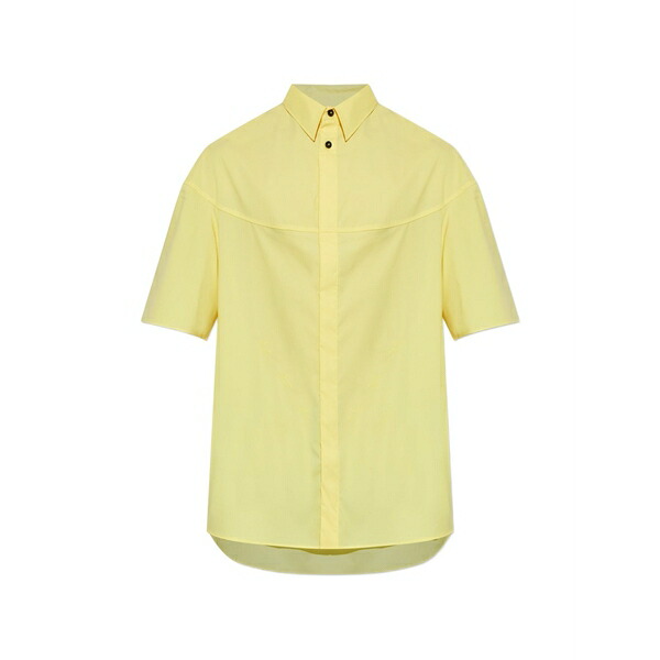 ジャクエムス メンズ プルオーバー トップス Atelier logo-embroidered-yoke shirt Yellow メンズファッション-カジュアルシャツ