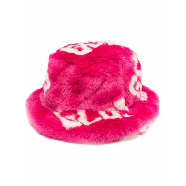 ジーシーディーエス レディース かぶり笠 付属品 All-over monogram-pattern bucket hat Pink