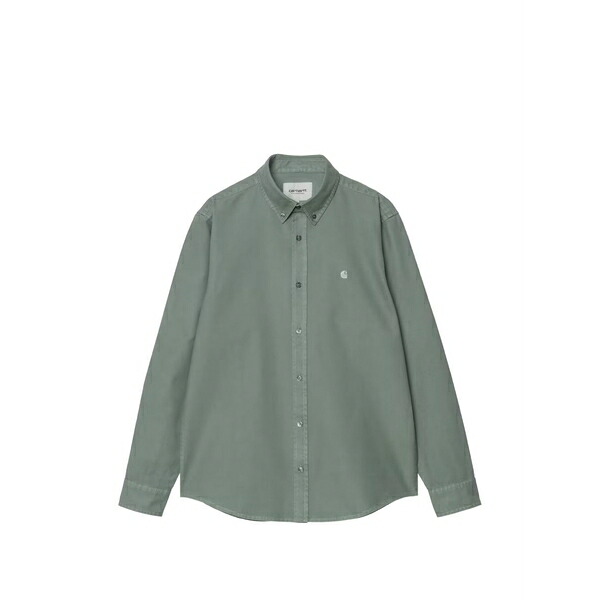 カーハート メンズ シャツ トップス Long-sleeve shirt Green|asty