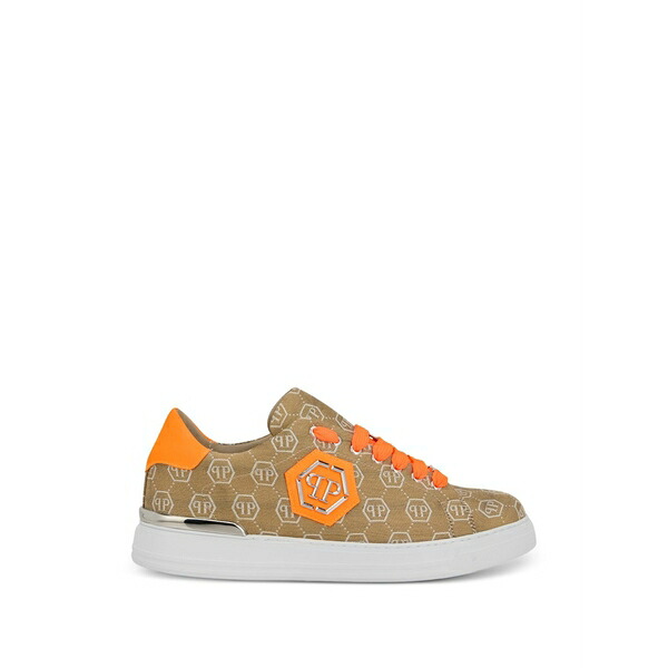 フィリップ飾り気の無い メンズ スニーカー シューズ Jacquard monogram low-top sneakers Brown