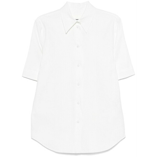ジル・サンダー レディース シャツ トップス Linen shirt White|asty