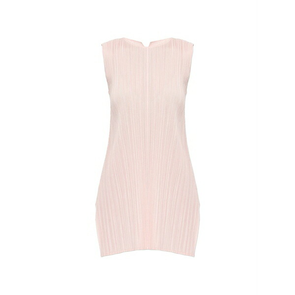 筋目 プリーズ イッセイ ミヤケ レディース プルオーバー トップス Pleated sleeveless blouse Pink