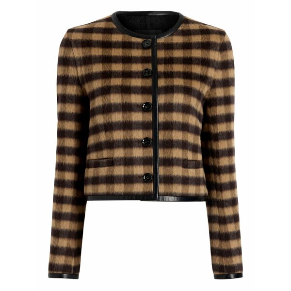 プロエンザショラー レディース 上衣＆上衣 アウター Checked cropped jacket Brown