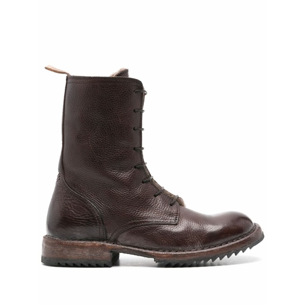 モマ レディース ブーツ シューズ Leather boots Brown