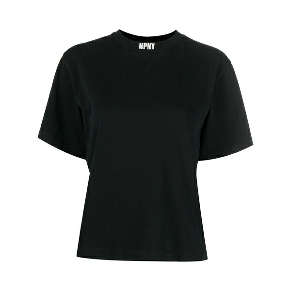 戸呂 プレストン レディース プルオーバー トップス Logo-embroidered organic cotton t-shirt Black