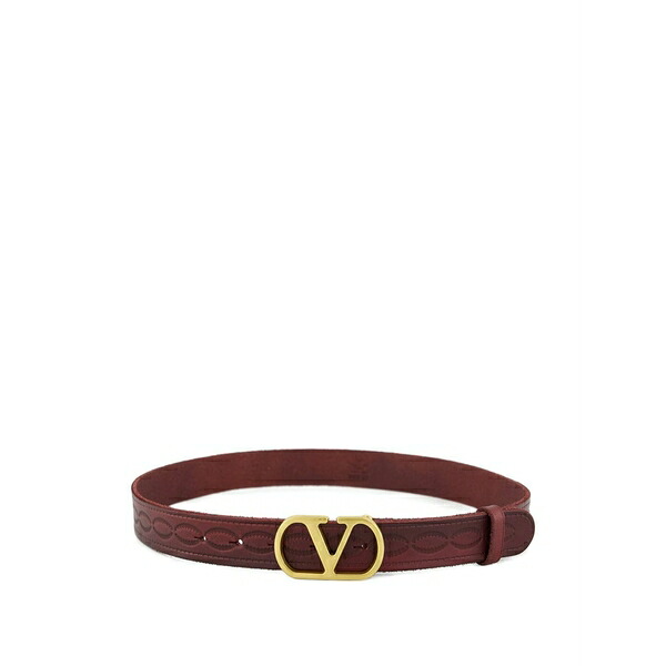 ヴァレンティノ ガラヴァーニ レディース 三尺帯 添え物 Vlogo signature leather belt Red