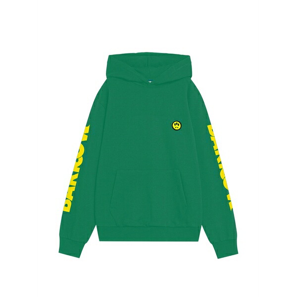 バロウ メンズ パーカー・スウェットシャツ アウター Logo hoodie Green|asty