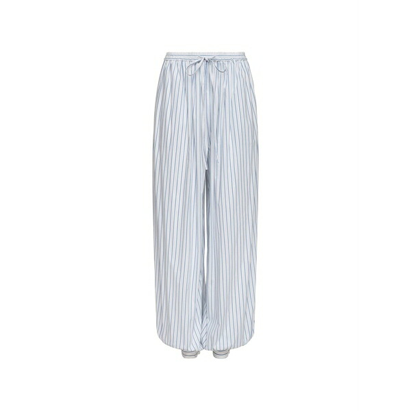 サンクアセプト レディース 心地好いズボン下 ボトムス Stripe verne trousers White