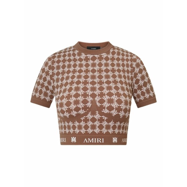 アミリ レディース ティーシャツ トップス Ma quad seamless short-sleeve top Brown