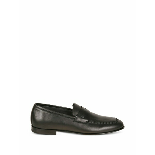 ボールディーニ メンズ スリッポン・ローファー シューズ Leather penny loafers Black