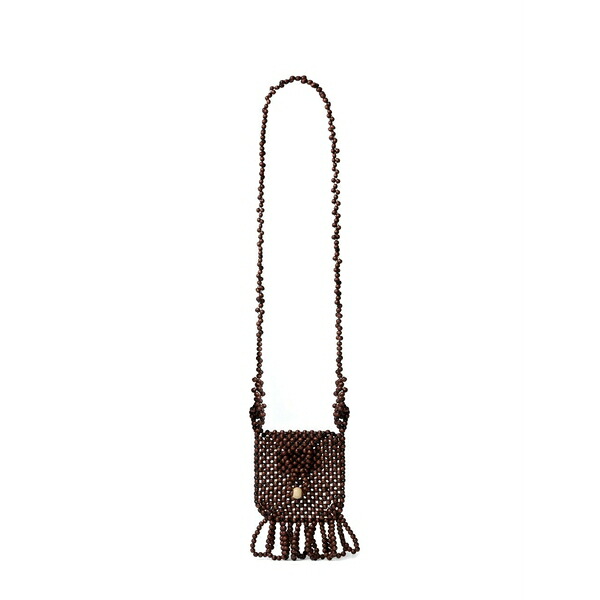 ルメール メンズ ショルダーバッグ 御徒面子 Grigri beaded necklace bag Brown